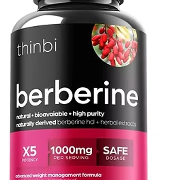 Berberine Supplement 1000mg Potent Botanical Capsules for Weight Management Support