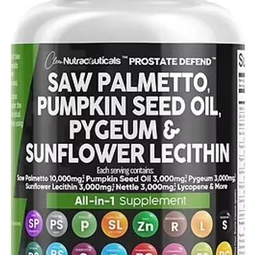 Clean Nutraceuticals Saw Palmetto 10000mg Pumpkin Seed Oil