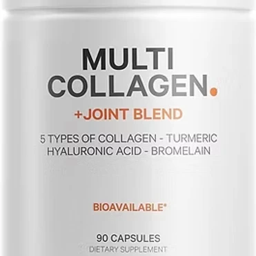 Codeage Multi Collagen Protein + Joint Blend Supplement, Hyaluronic Acid