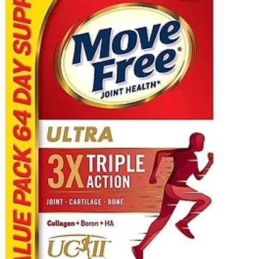 Move Free Ultra Triple Action Joint Support Supplement - Type II Collagen Boron & Hyaluronic Acid
