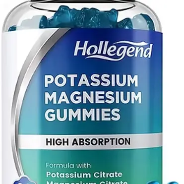 Potassium Magnesium Gummies, High Absorption Potassium Citrate 99mg Magnesium Citrate 180mg