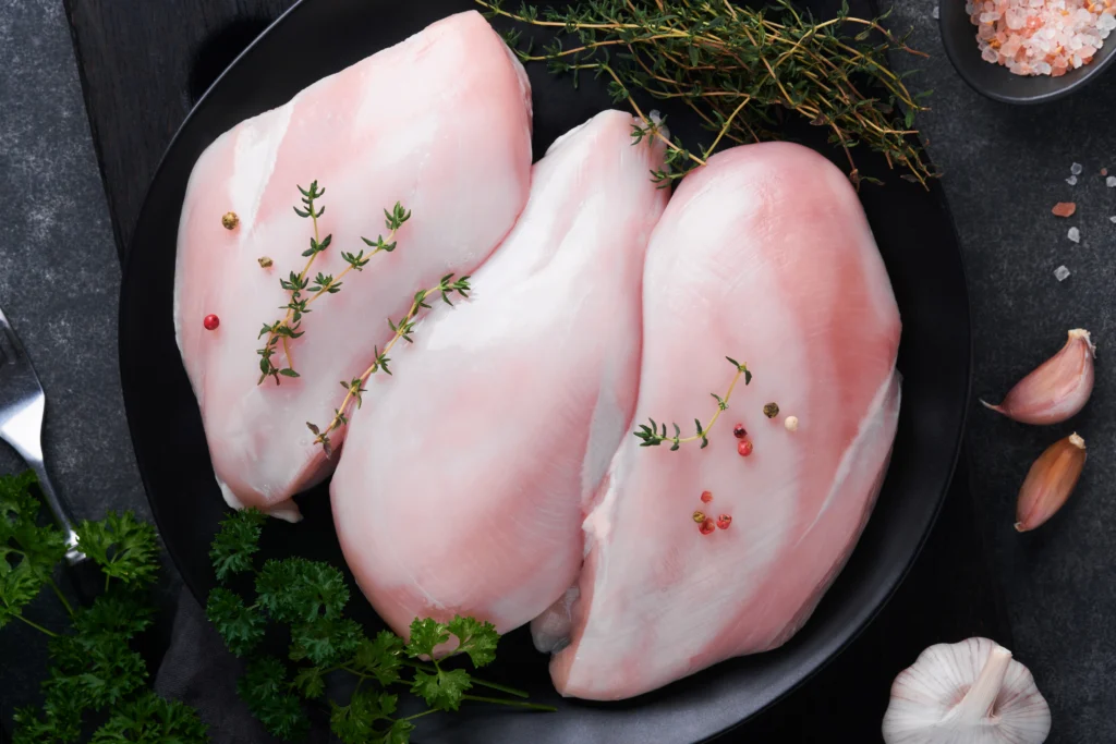 Chicken, breast, boneless, skinless, raw