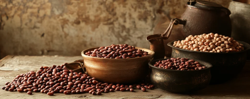 Considerations of Beans, Dry, Brown (0% moisture)