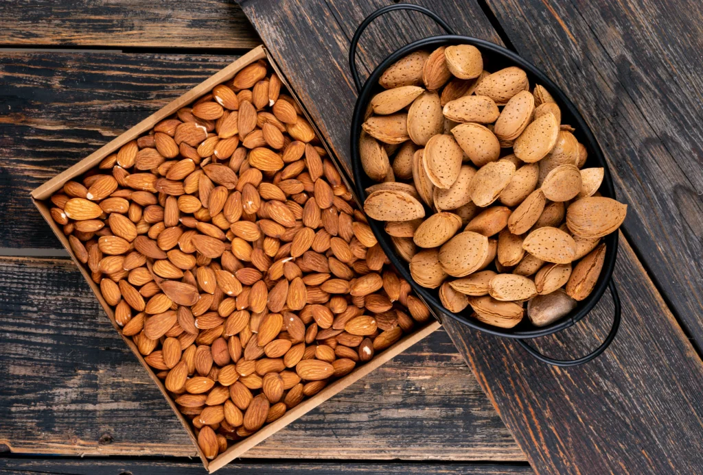 Nuts, almonds, whole, raw