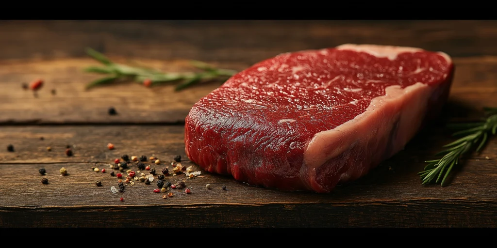 Phytonutrients Beef, short loin, porterhouse steak, separable lean only, trimmed to 18 fat, select, raw