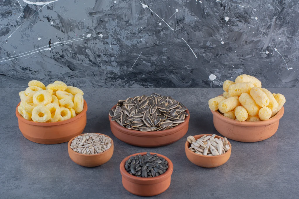 Seeds, sunflower seed kernels, dry roasted, with salt added