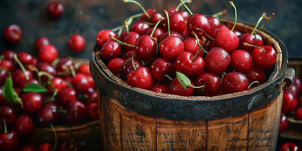 phytonutrients Cherries, sweet, dark red, raw