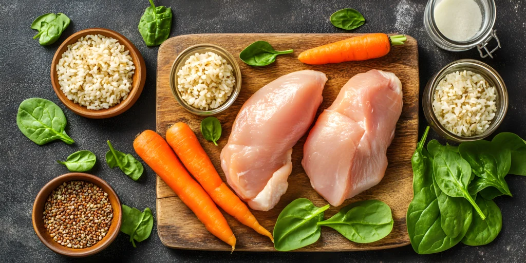 phytonutrients Chicken, ground, with additives, raw